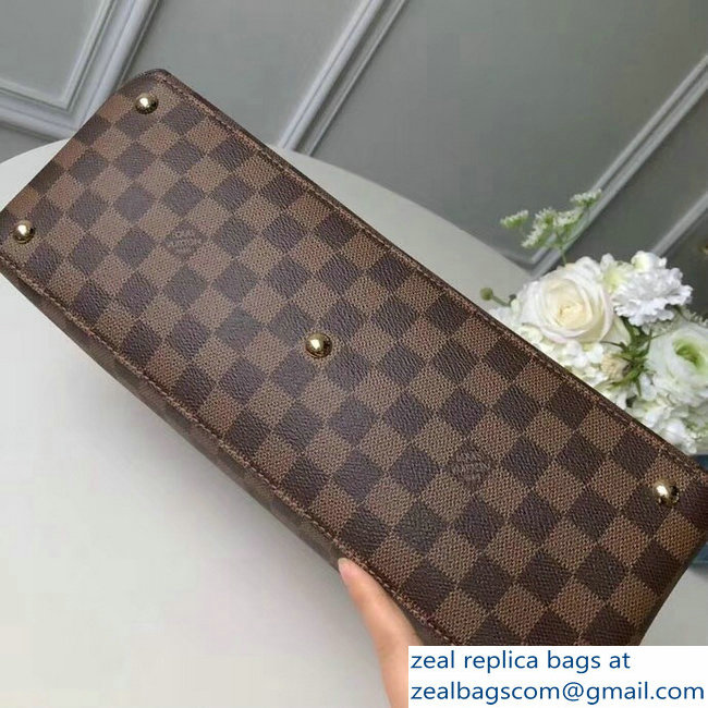 Louis Vuitton Damier Ebene Canvas LV Riverside Tote Bag N40052 Lie de Vin 2018