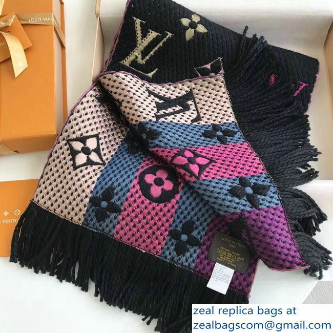 Louis Vuitton Logomania Rainbow Scarf M70899 Black 2018