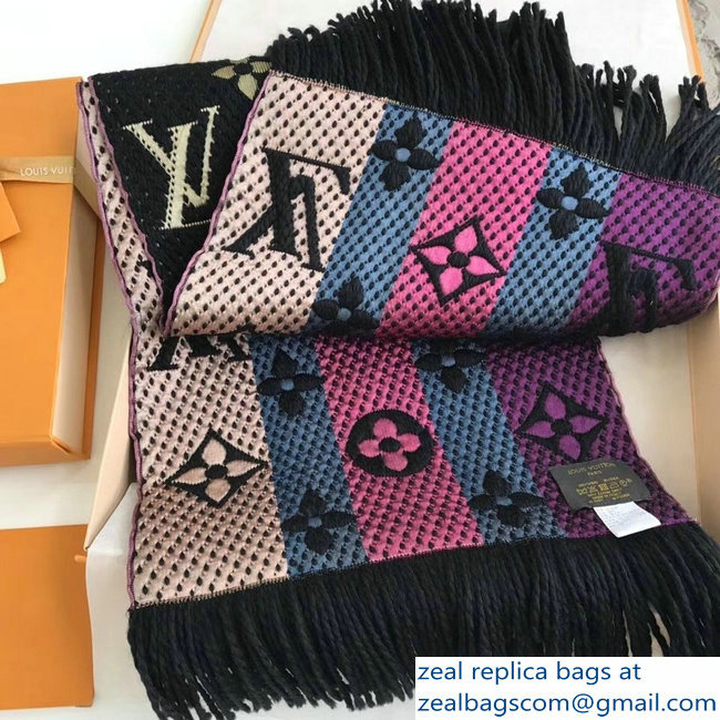 Louis Vuitton Logomania Rainbow Scarf M70899 Black 2018