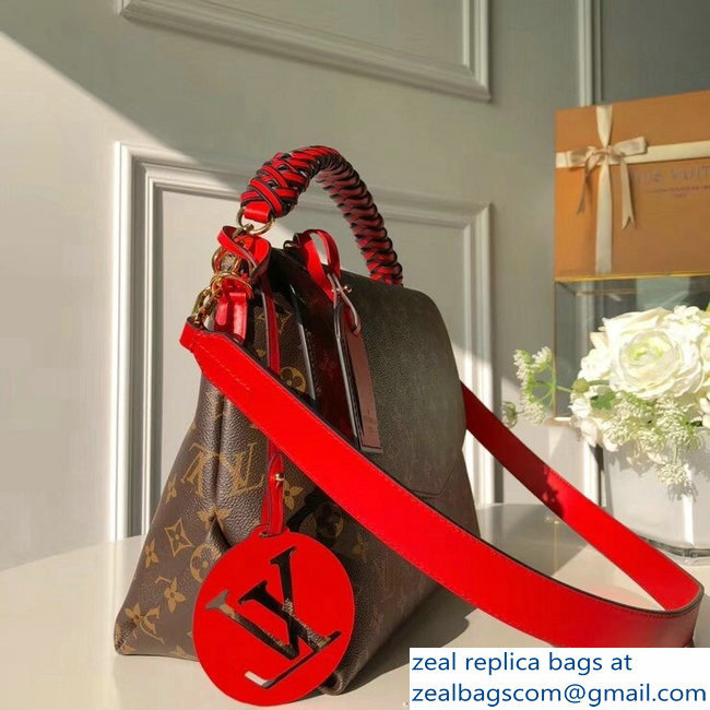 Louis Vuitton Monogram Canvas Braided Handle Beaubourg MM Bag M43953 Red 2018