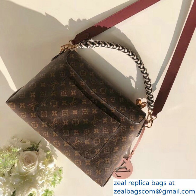 Louis Vuitton Monogram Canvas Braided Handle Beaubourg MM Bag M43953 White 2018 - Click Image to Close