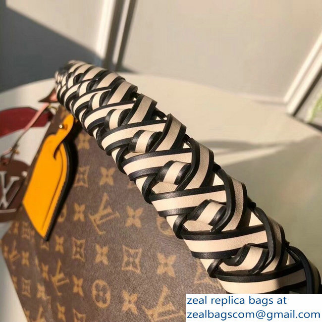 Louis Vuitton Monogram Canvas Braided Handle Beaubourg MM Bag M43953 White 2018 - Click Image to Close