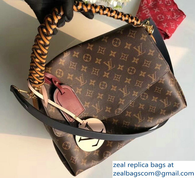 Louis Vuitton Monogram Canvas Braided Handle Beaubourg MM Bag M43953 Yellow 2018 - Click Image to Close