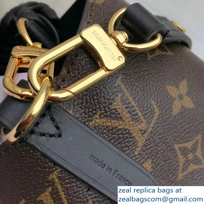 Louis Vuitton Monogram Canvas Braided Handle NeoNoe Bucket Bag M43985 Black 2018 - Click Image to Close