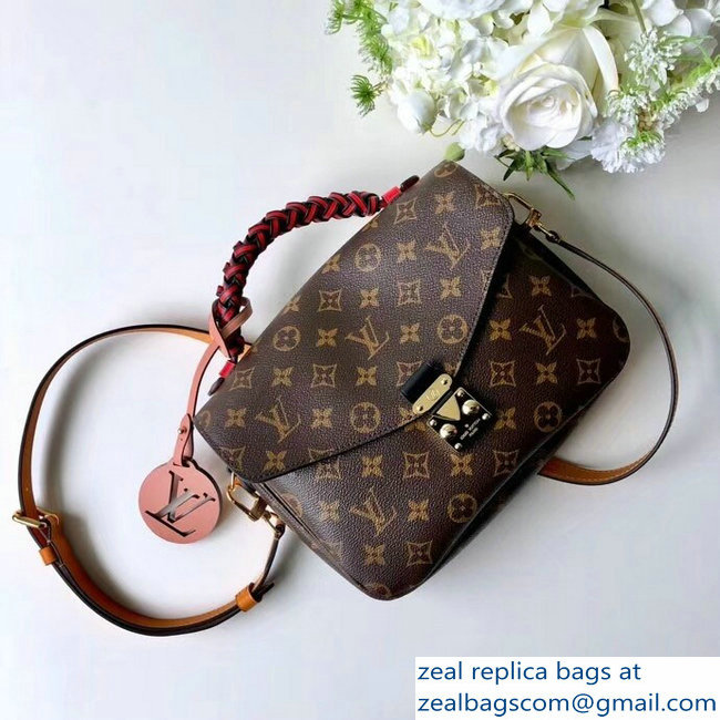 Louis Vuitton Monogram Canvas Braided Handle Pochette Metis Bag M43984 2018