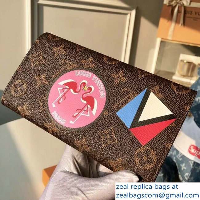 Louis Vuitton Monogram Canvas Sarah Wallet My LV World Tour Palm Trees 2018