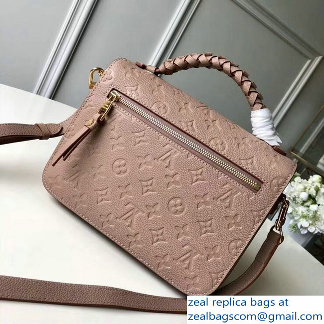 Louis Vuitton Monogram Empreinte Braided Handle Pochette Metis Bag M43941 Vison 2018 - Click Image to Close