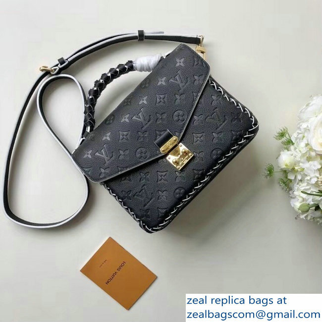 Louis Vuitton Monogram Empreinte Braided Handle Pochette Metis Bag M43942 Noir 2018