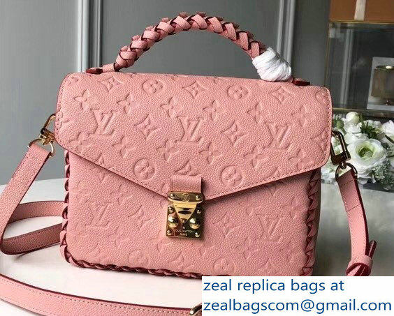 Louis Vuitton Monogram Empreinte Braided Handle Pochette Metis Bag Pink 2018 - Click Image to Close