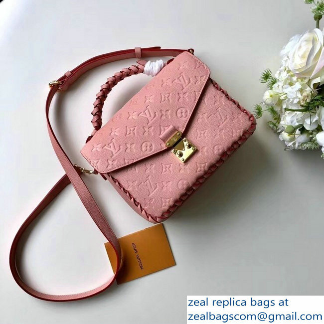 Louis Vuitton Monogram Empreinte Braided Handle Pochette Metis Bag Pink 2018 - Click Image to Close