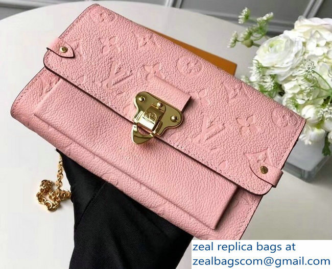 Louis Vuitton Monogram Empreinte Chain Wallet M63399 Rose Poudre 2018 - Click Image to Close