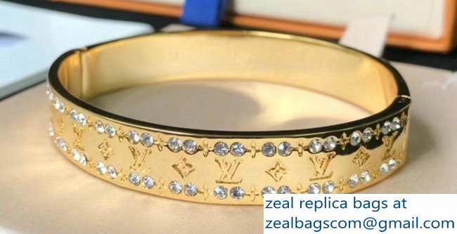 Louis Vuitton Nanogram Strass Bracelet Gold