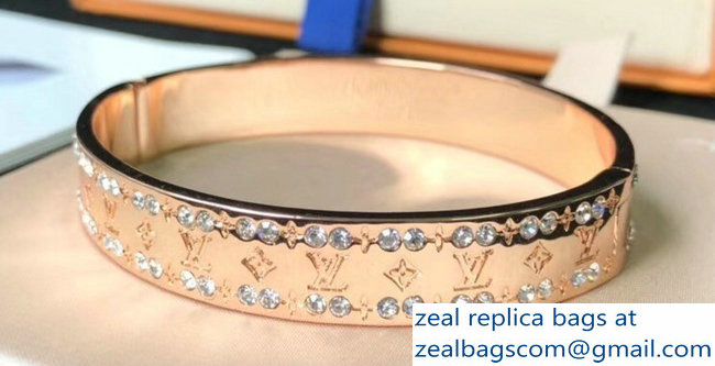 Louis Vuitton Nanogram Strass Bracelet Pink Gold - Click Image to Close