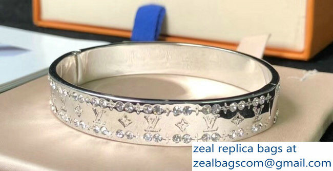 Louis Vuitton Nanogram Strass Bracelet Silver