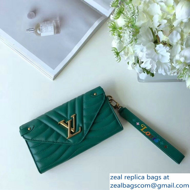Louis Vuitton New Wave Long Wallet Green 2018 - Click Image to Close