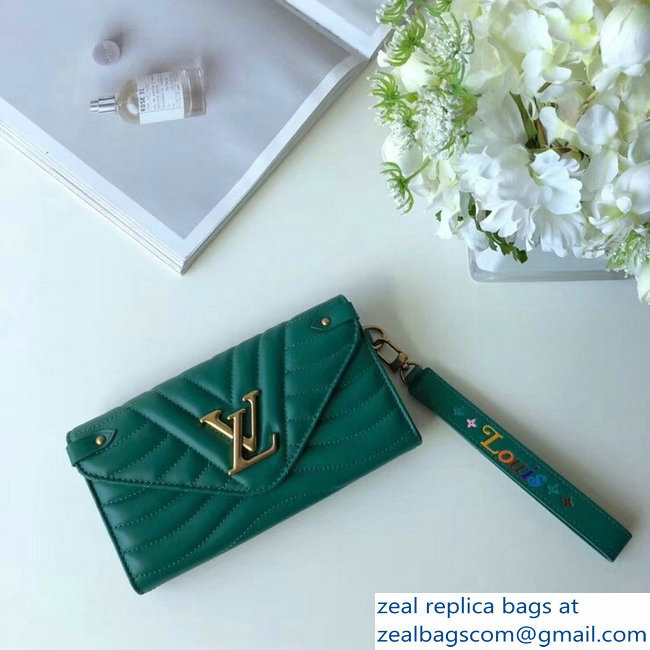 Louis Vuitton New Wave Long Wallet Green 2018