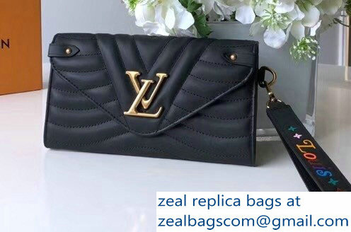 Louis Vuitton New Wave Long Wallet M63298 Black 2018