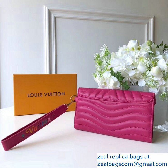 Louis Vuitton New Wave Long Wallet M63820 Fuchsia 2018