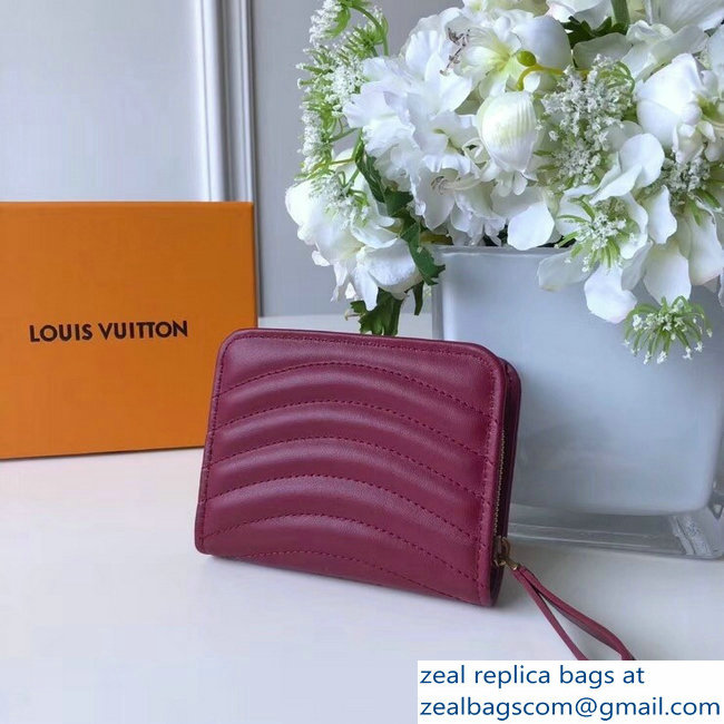 Louis Vuitton New Wave Zipped Compact Wallet Burgundy 2018 - Click Image to Close