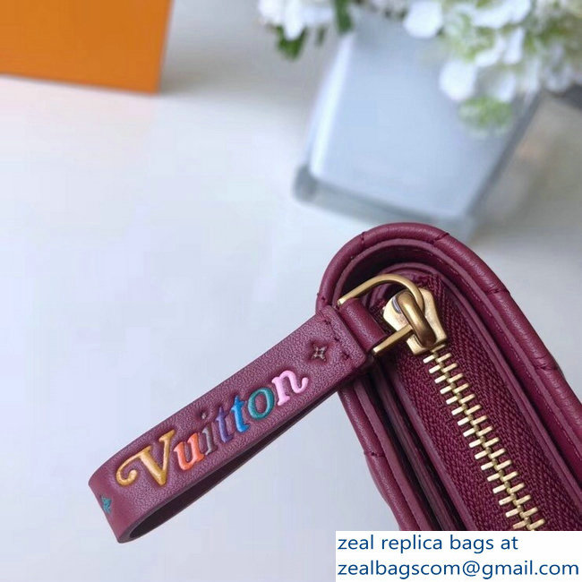 Louis Vuitton New Wave Zipped Compact Wallet Burgundy 2018