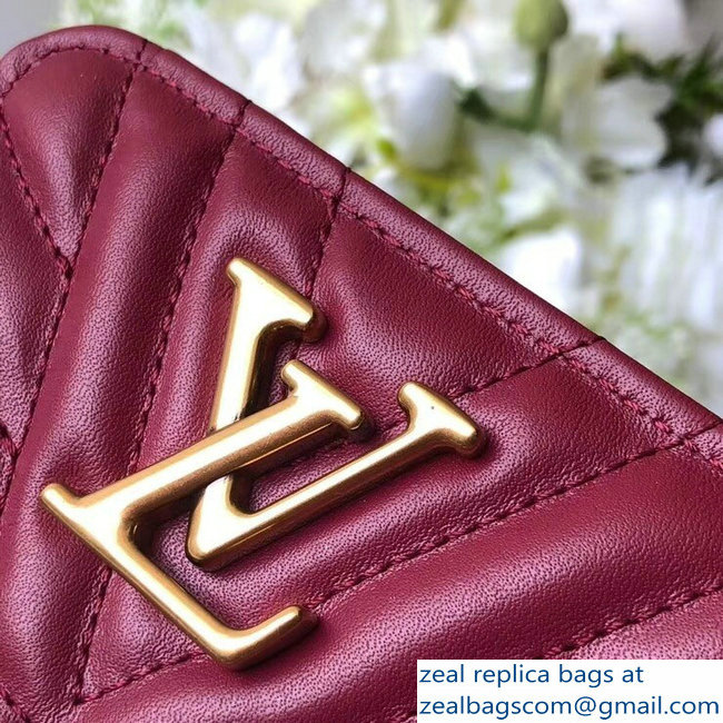 Louis Vuitton New Wave Zipped Compact Wallet Burgundy 2018 - Click Image to Close