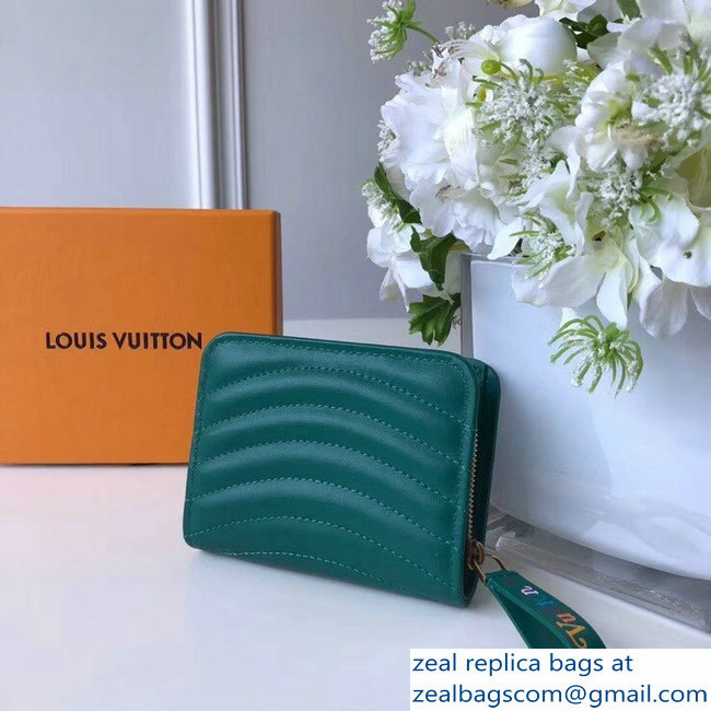 Louis Vuitton New Wave Zipped Compact Wallet Green 2018