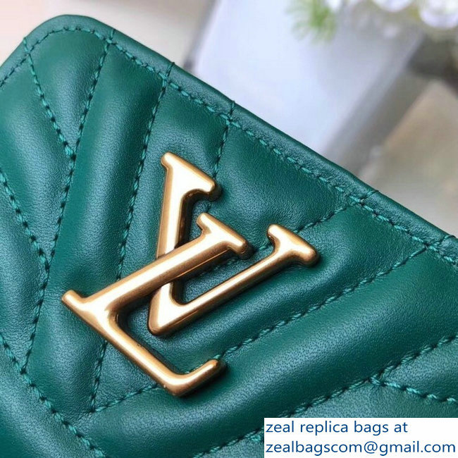 Louis Vuitton New Wave Zipped Compact Wallet Green 2018