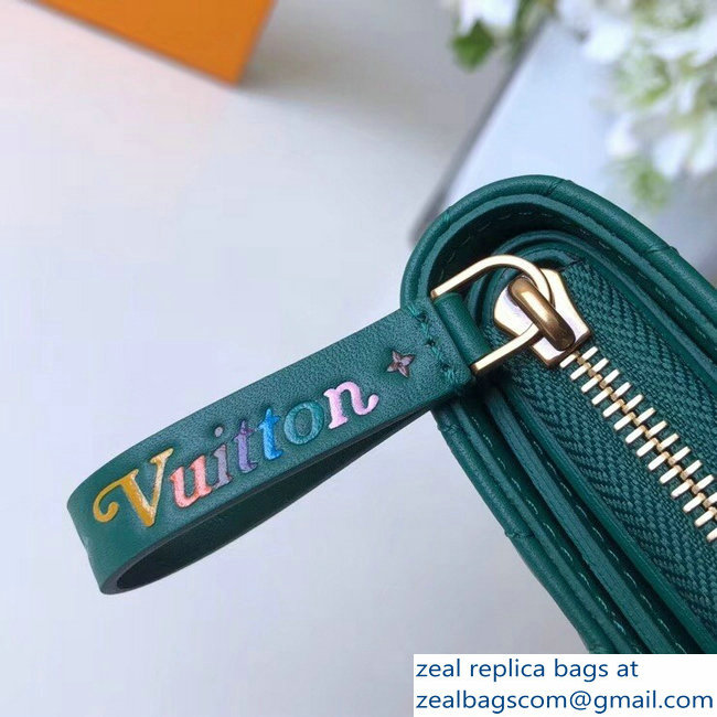 Louis Vuitton New Wave Zipped Compact Wallet Green 2018