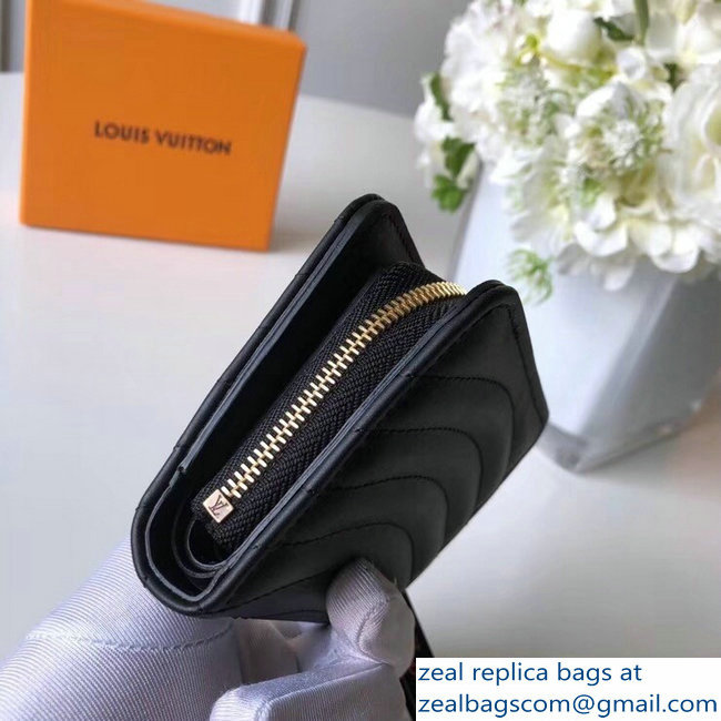 Louis Vuitton New Wave Zipped Compact Wallet M63789 Black 2018