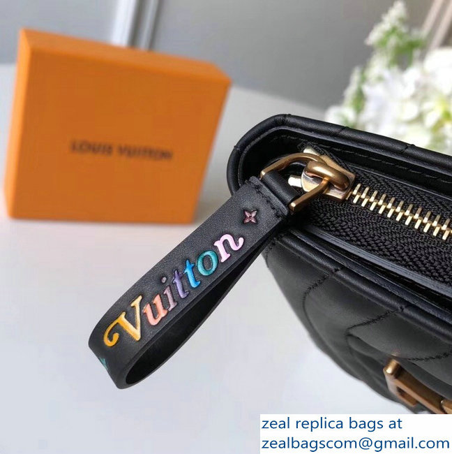 Louis Vuitton New Wave Zipped Compact Wallet M63789 Black 2018