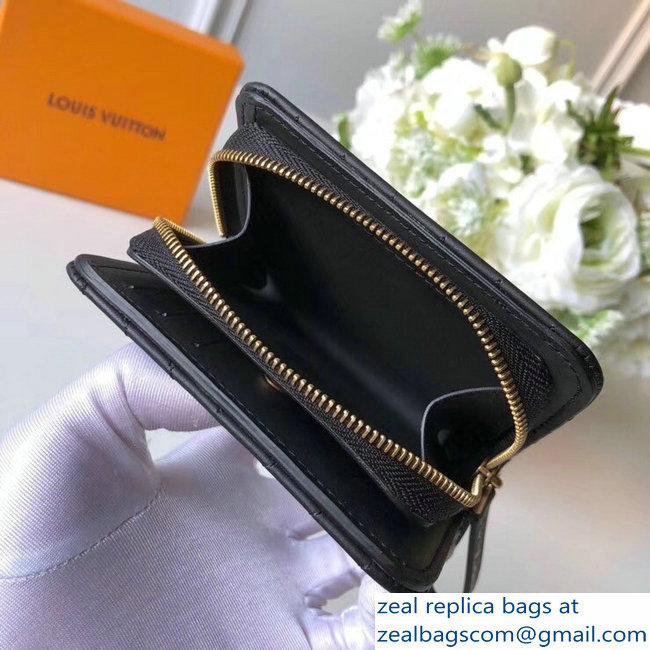 Louis Vuitton New Wave Zipped Compact Wallet M63789 Black 2018 - Click Image to Close
