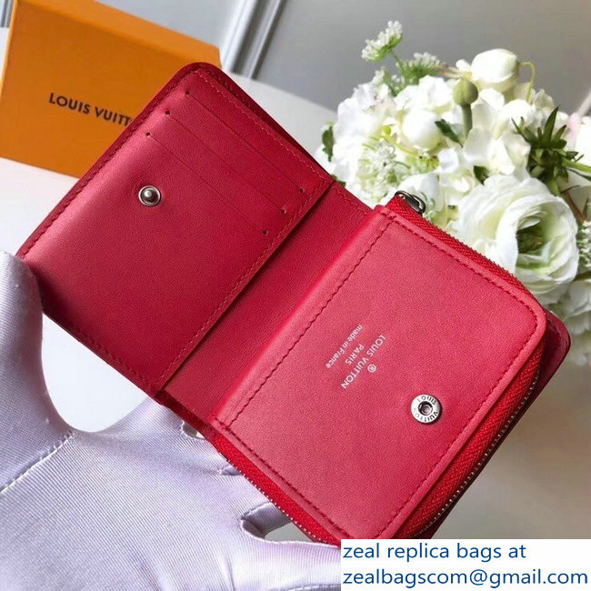 Louis Vuitton New Wave Zipped Compact Wallet M63790 Red 2018 - Click Image to Close