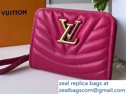 Louis Vuitton New Wave Zipped Compact Wallet M63835 Fuchsia 2018 - Click Image to Close