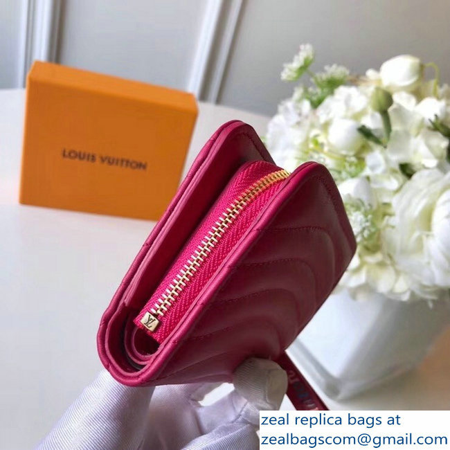 Louis Vuitton New Wave Zipped Compact Wallet M63835 Fuchsia 2018 - Click Image to Close