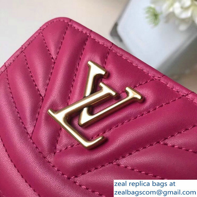 Louis Vuitton New Wave Zipped Compact Wallet M63835 Fuchsia 2018 - Click Image to Close