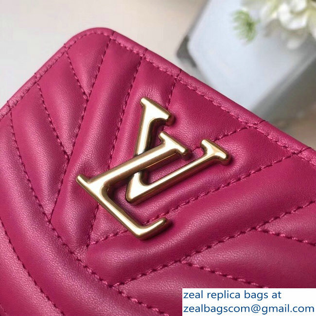 Louis Vuitton New Wave Zipped Compact Wallet M63835 Fuchsia 2018