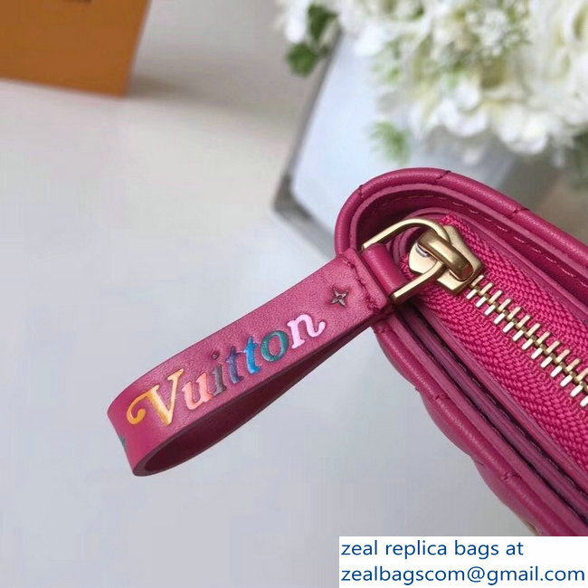 Louis Vuitton New Wave Zipped Compact Wallet M63835 Fuchsia 2018 - Click Image to Close