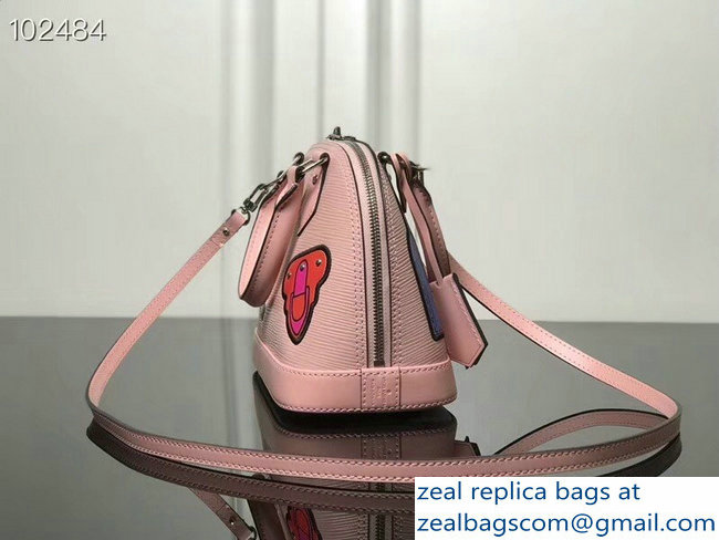 Louis Vuitton Patches Stickers Epi Alma BB Bag M52481 Pink 2018 - Click Image to Close