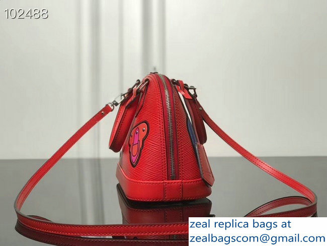 Louis Vuitton Patches Stickers Epi Alma BB Bag M52481 Red 2018 - Click Image to Close