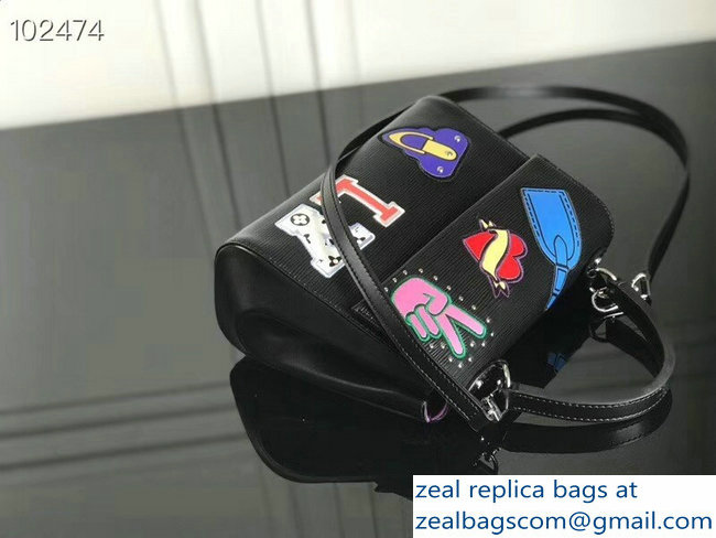 Louis Vuitton Patches Stickers Epi Cluny BB Bag M52484 Black 2018