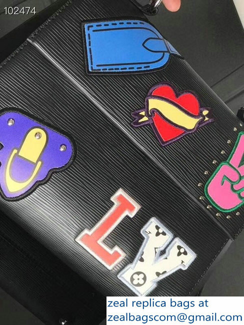 Louis Vuitton Patches Stickers Epi Cluny BB Bag M52484 Black 2018