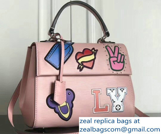 Louis Vuitton Patches Stickers Epi Cluny BB Bag M52484 Pink 2018 - Click Image to Close