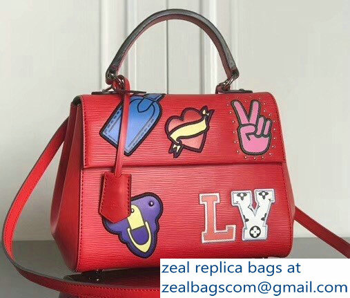 Louis Vuitton Patches Stickers Epi Cluny BB Bag M52484 Red 2018 - Click Image to Close