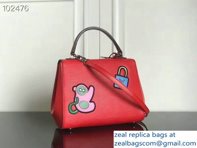 Louis Vuitton Patches Stickers Epi Cluny BB Bag M52484 Red 2018 - Click Image to Close
