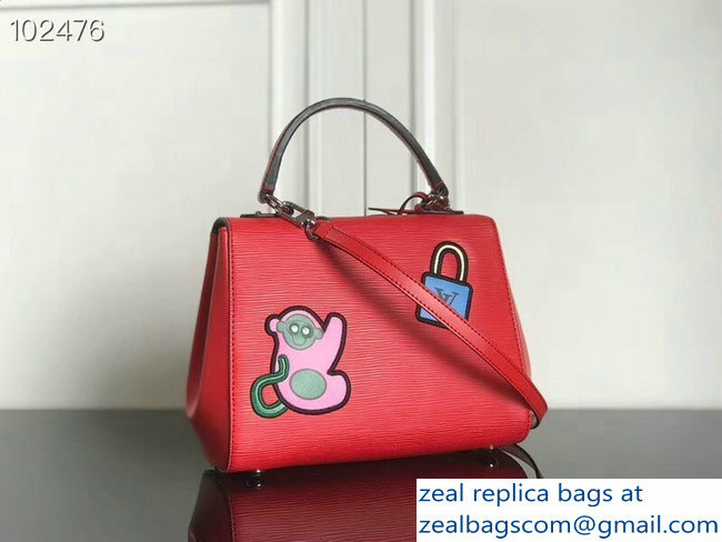 Louis Vuitton Patches Stickers Epi Cluny BB Bag M52484 Red 2018