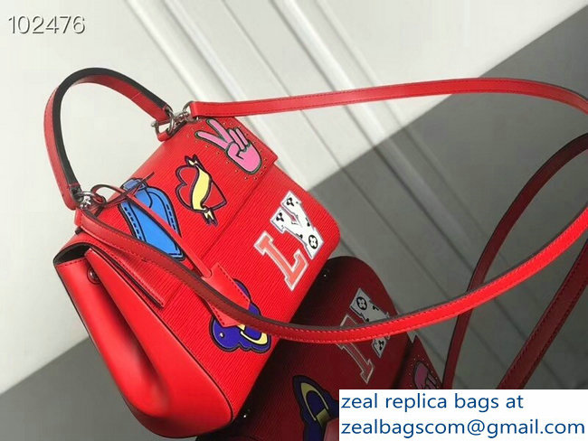 Louis Vuitton Patches Stickers Epi Cluny BB Bag M52484 Red 2018