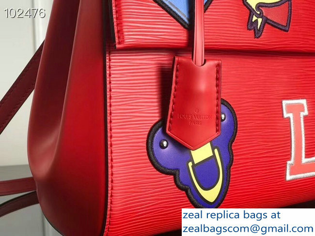 Louis Vuitton Patches Stickers Epi Cluny BB Bag M52484 Red 2018