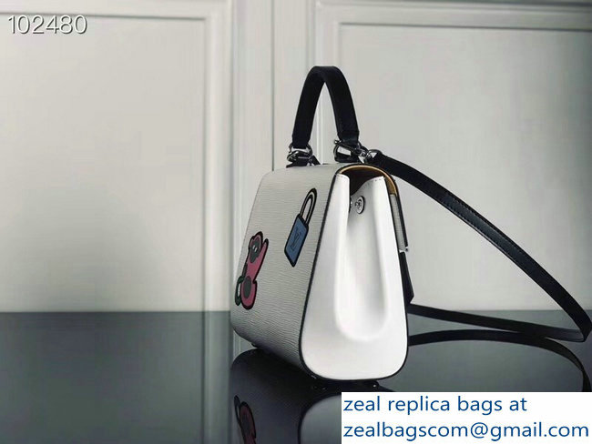 Louis Vuitton Patches Stickers Epi Cluny BB Bag M52484 White 2018 - Click Image to Close