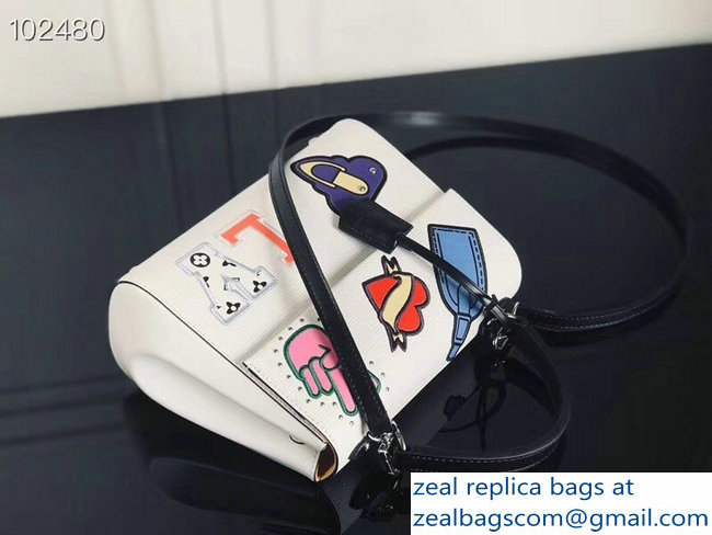 Louis Vuitton Patches Stickers Epi Cluny BB Bag M52484 White 2018