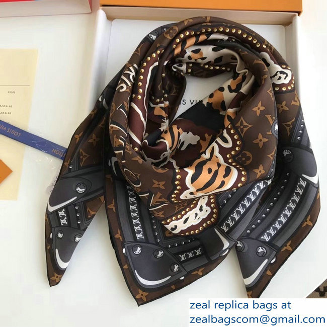 Louis Vuitton Square Silk Scarf 01 2018 - Click Image to Close